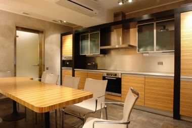 kitchen with wooden table