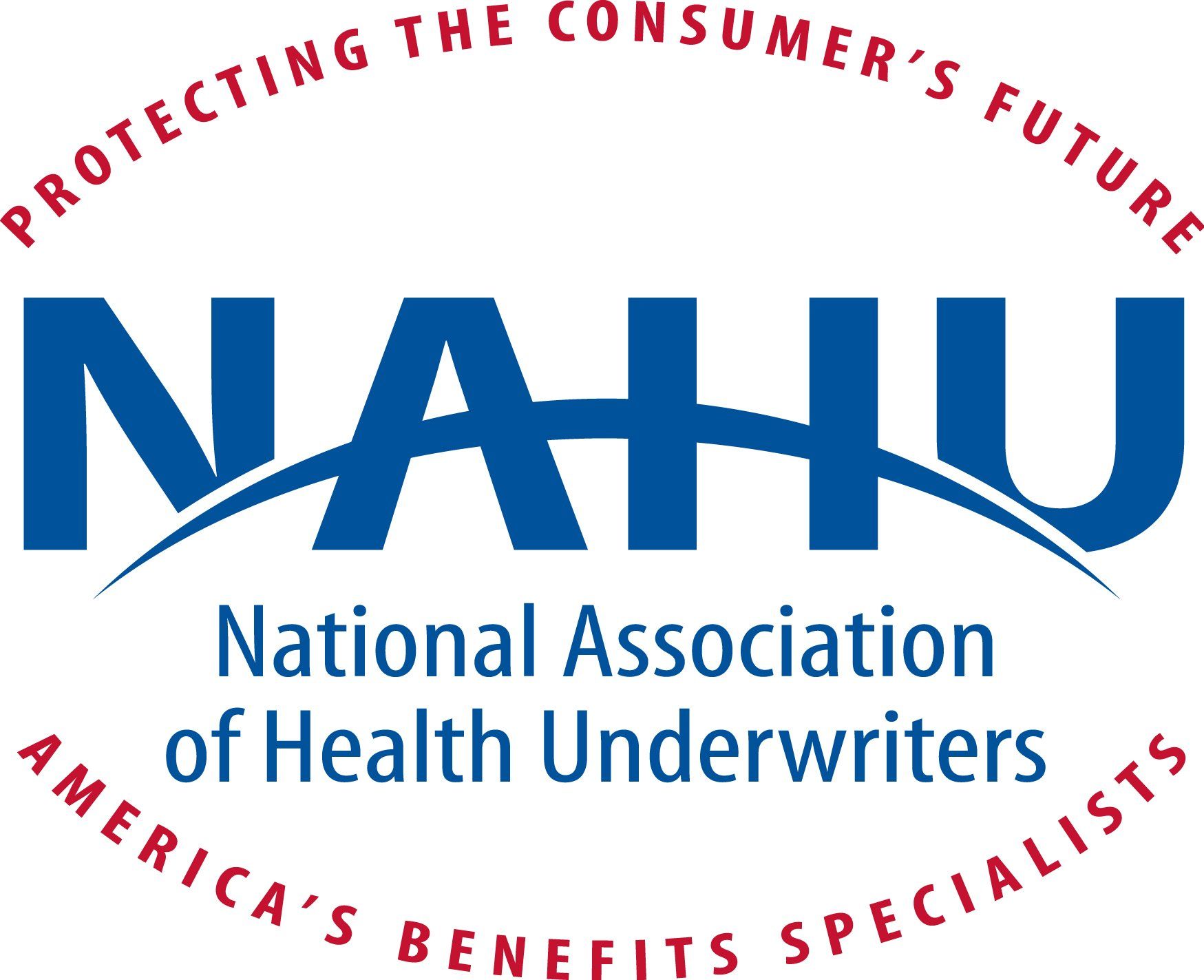 NAHU logo: Blue letters on white background. 