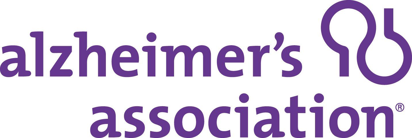Alzheimer's Association logo: purple text and symbol on white background.