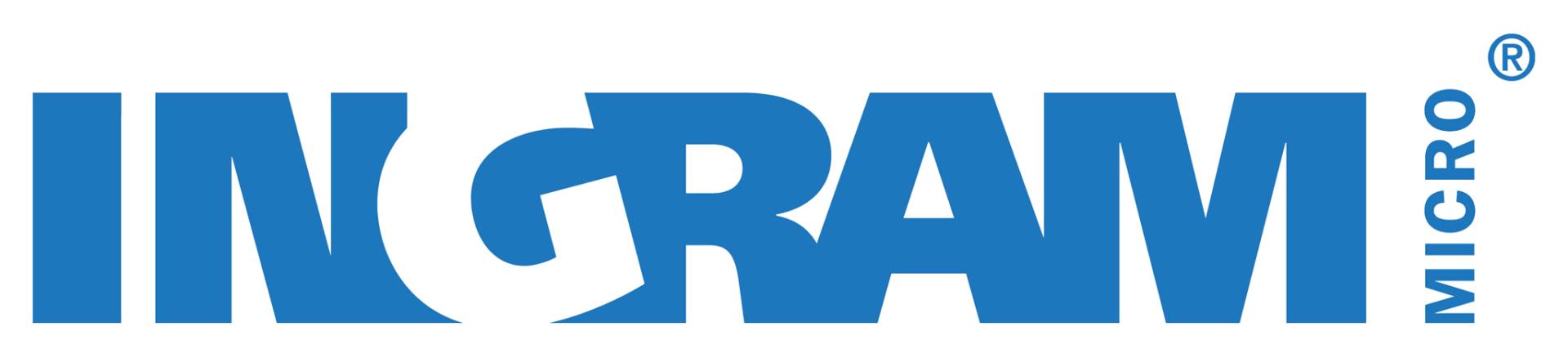 Ingram Micro logo in blue.