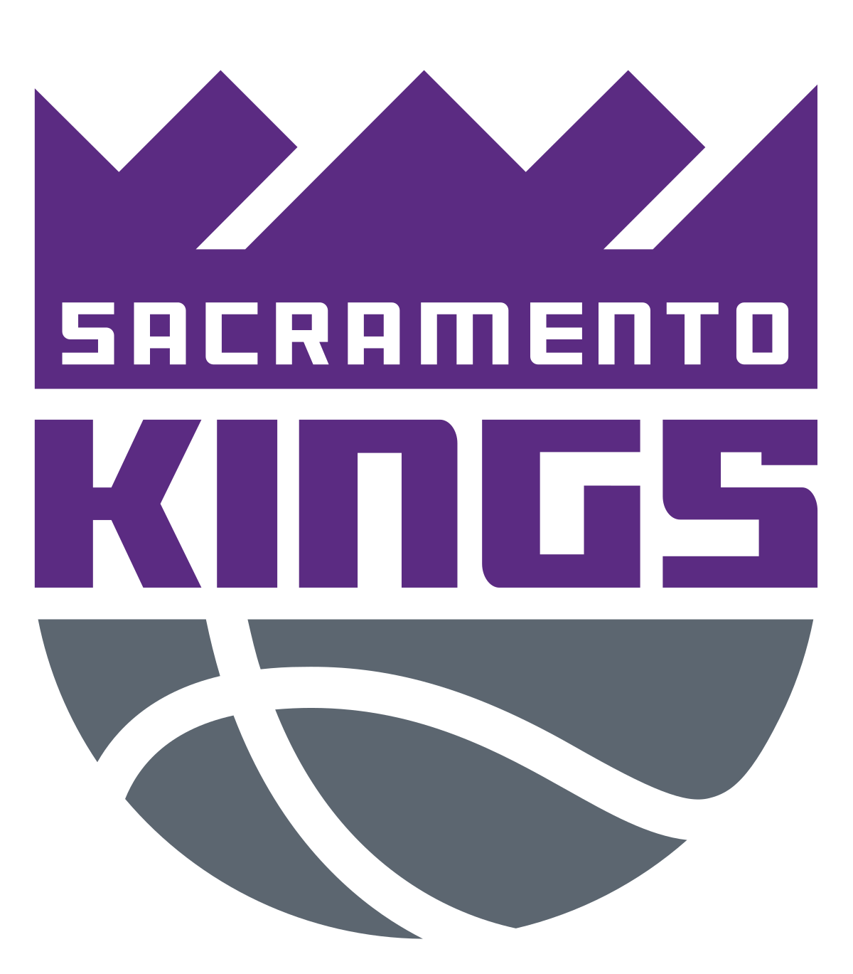 Sacramento Kings logo featuring a purple crown, text 