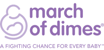 The march of dimes logo is a fighting chance for every baby.