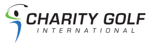 Logo for Charity Golf International: a stylized figure swinging a golf club, with text "CHARITY GOLF INTERNATIONAL".