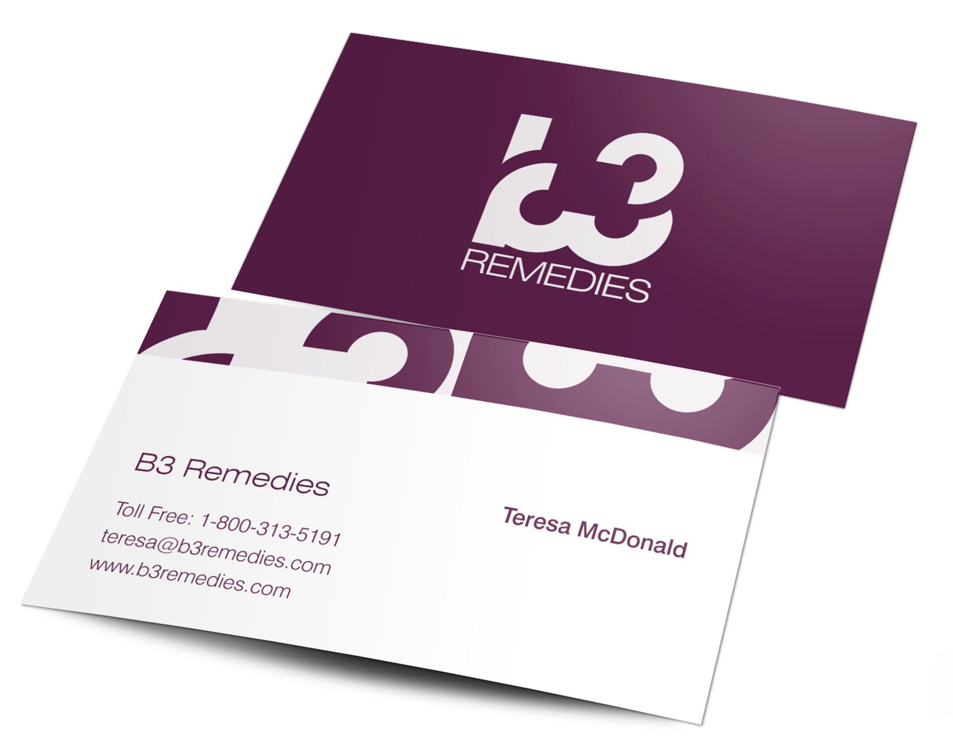 B3 Remedies business card