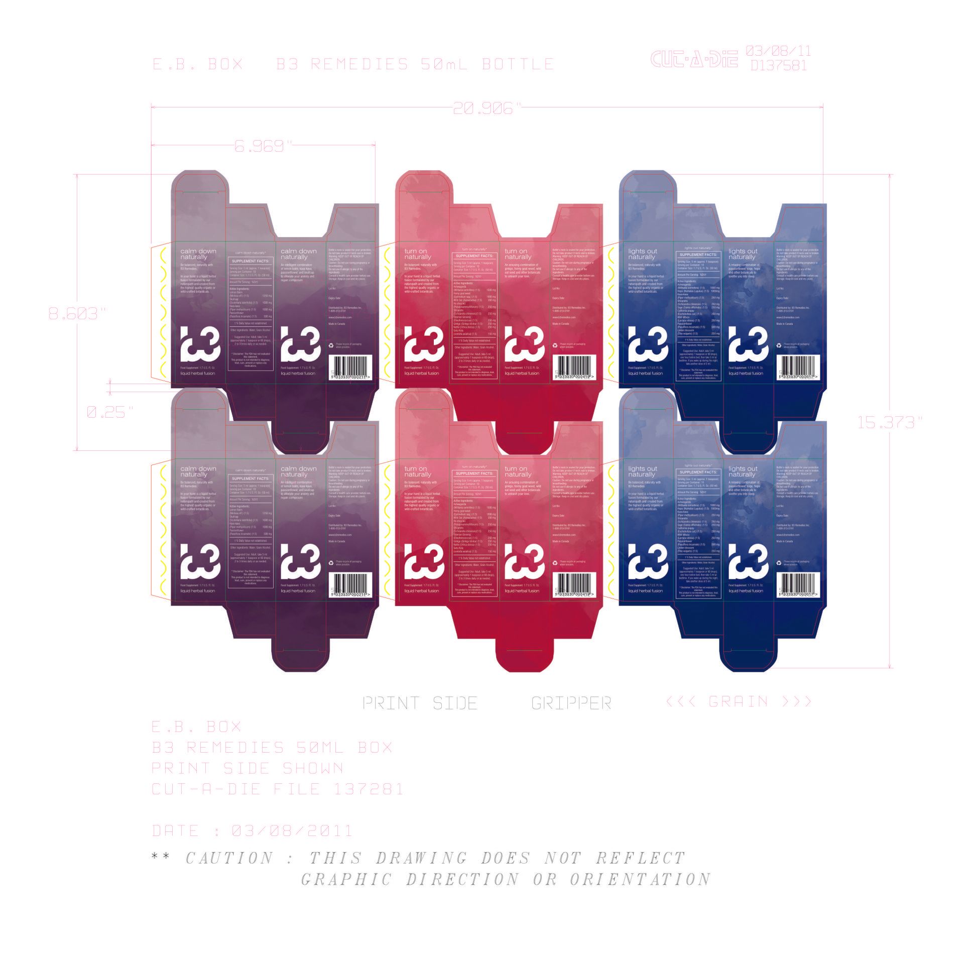 B3 Remedies packaging