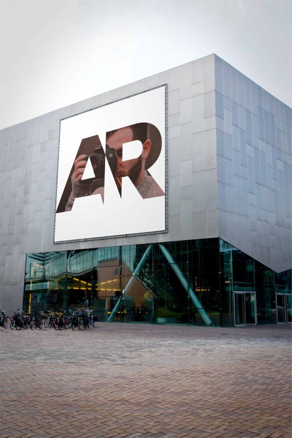 A large billboard on the side of a building that says ar