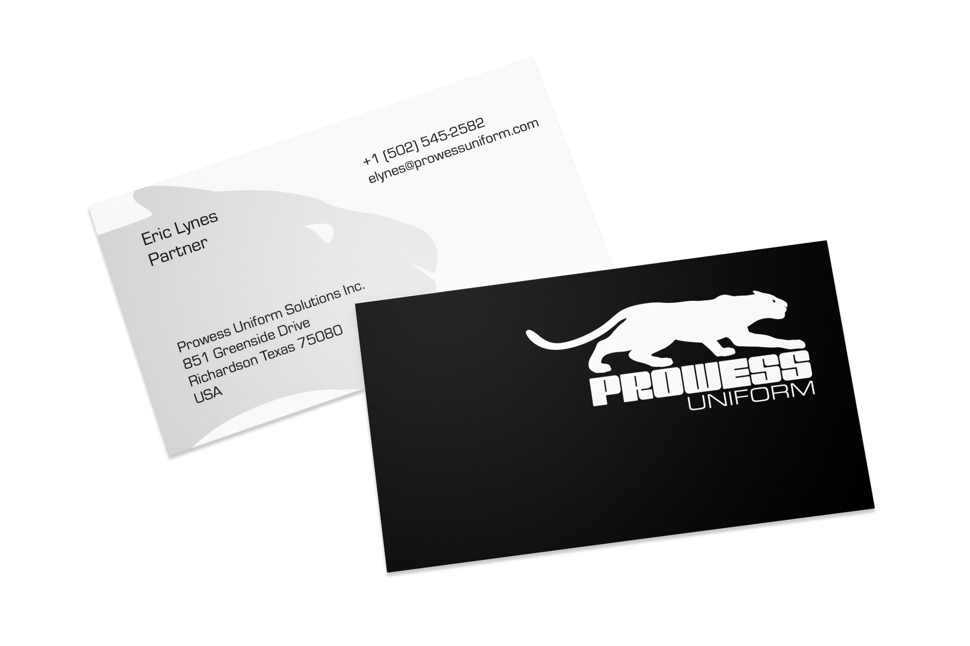 prowess uniform busioness card