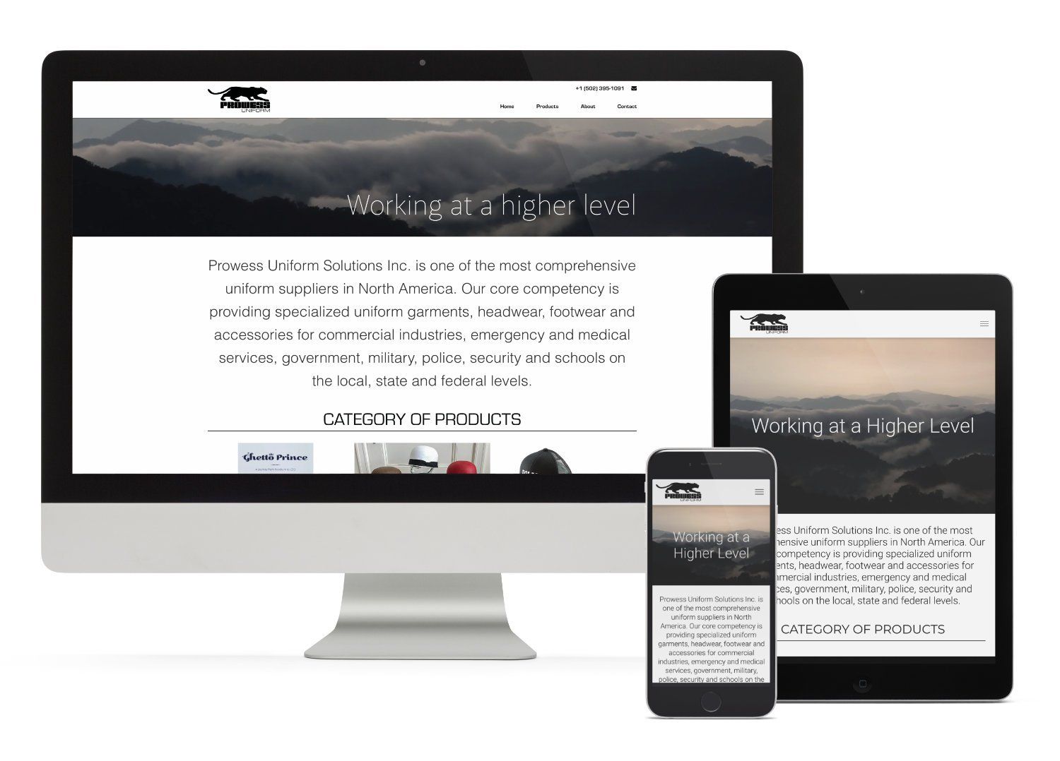 prowess uniform responsive website