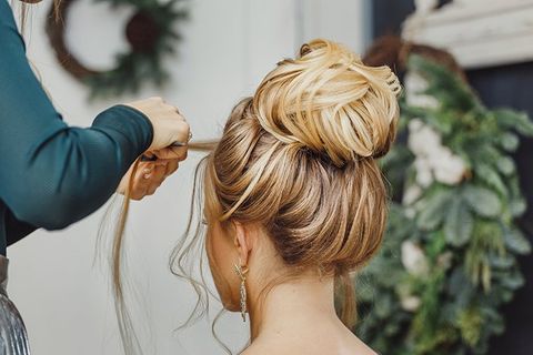 Hairdresser Styling Woman's Hair — Rocky Mount, VA — Trendz Full Service Salon