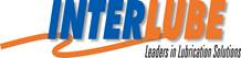 Logo INTERLUBE avec texte bleu et orange et le slogan « Leaders en solutions de lubrification »