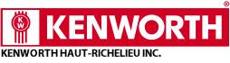 Logo Kenworth en rouge et noir sur fond blanc, avec l'inscription « Kenworth Haut-Richelieu Inc. »