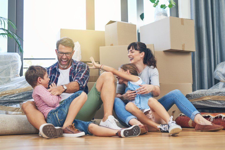 Famiglia che trasloca