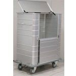 laundry bag trolley non perforated ribbed anodised
