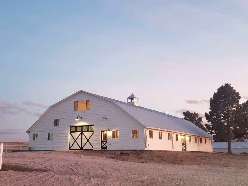 Long View Of White Barn – Elizabeth, CO – D & G Construction