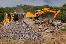 yellow excavator