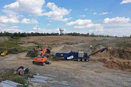 Machines clearing lot