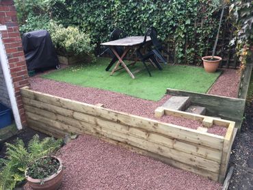 Garden timber work completion
