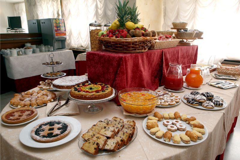 buffet breakfast service at the hotel