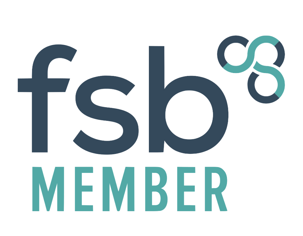 Fsb MEMBER logo in navy and teal on a white background