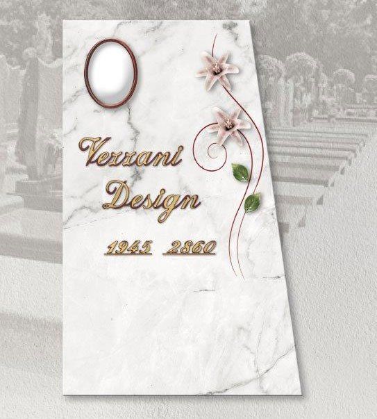 Tombstone with personalized engraving vezzani design 8