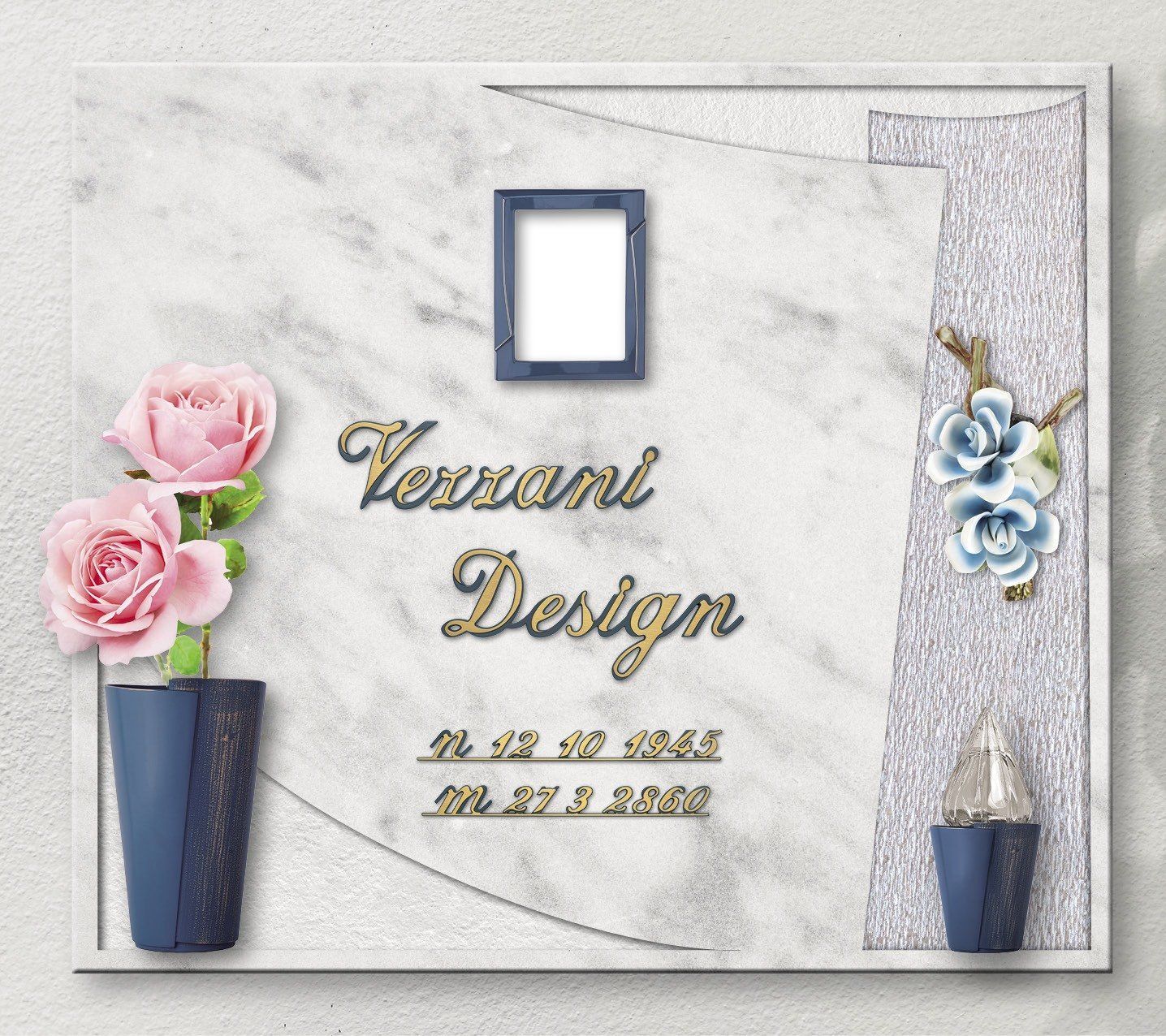 Niche with personalized engraving vezzani design 12