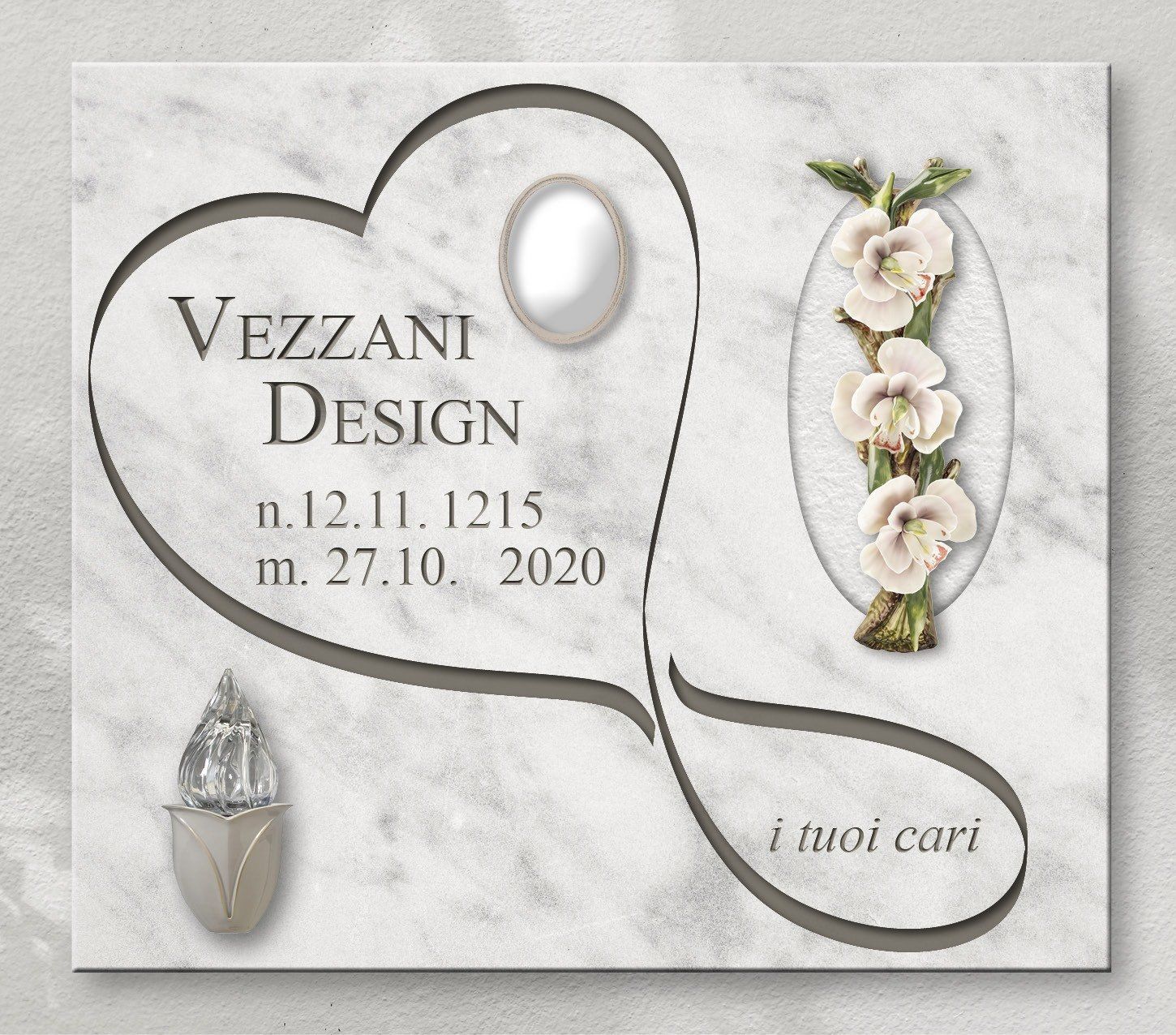 Niche with personalized engraving vezzani design 13