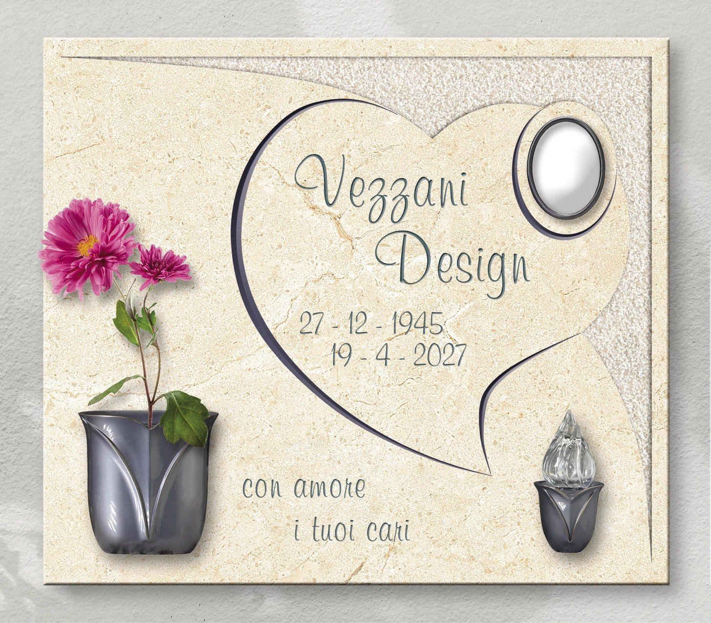 Niche with personalized engraving vezzani design 21