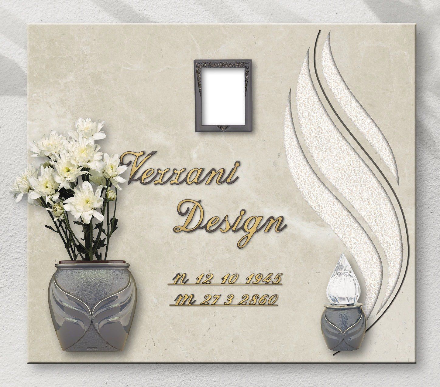 Niche with personalized engraving vezzani design 23