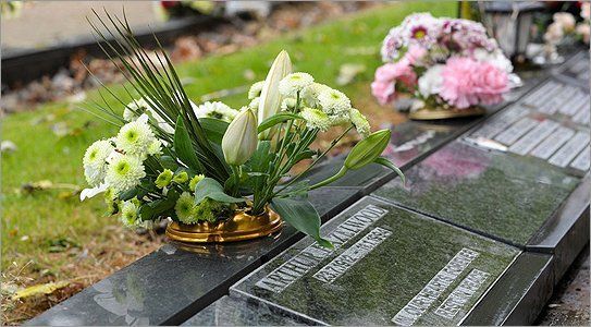 Flowers in graves