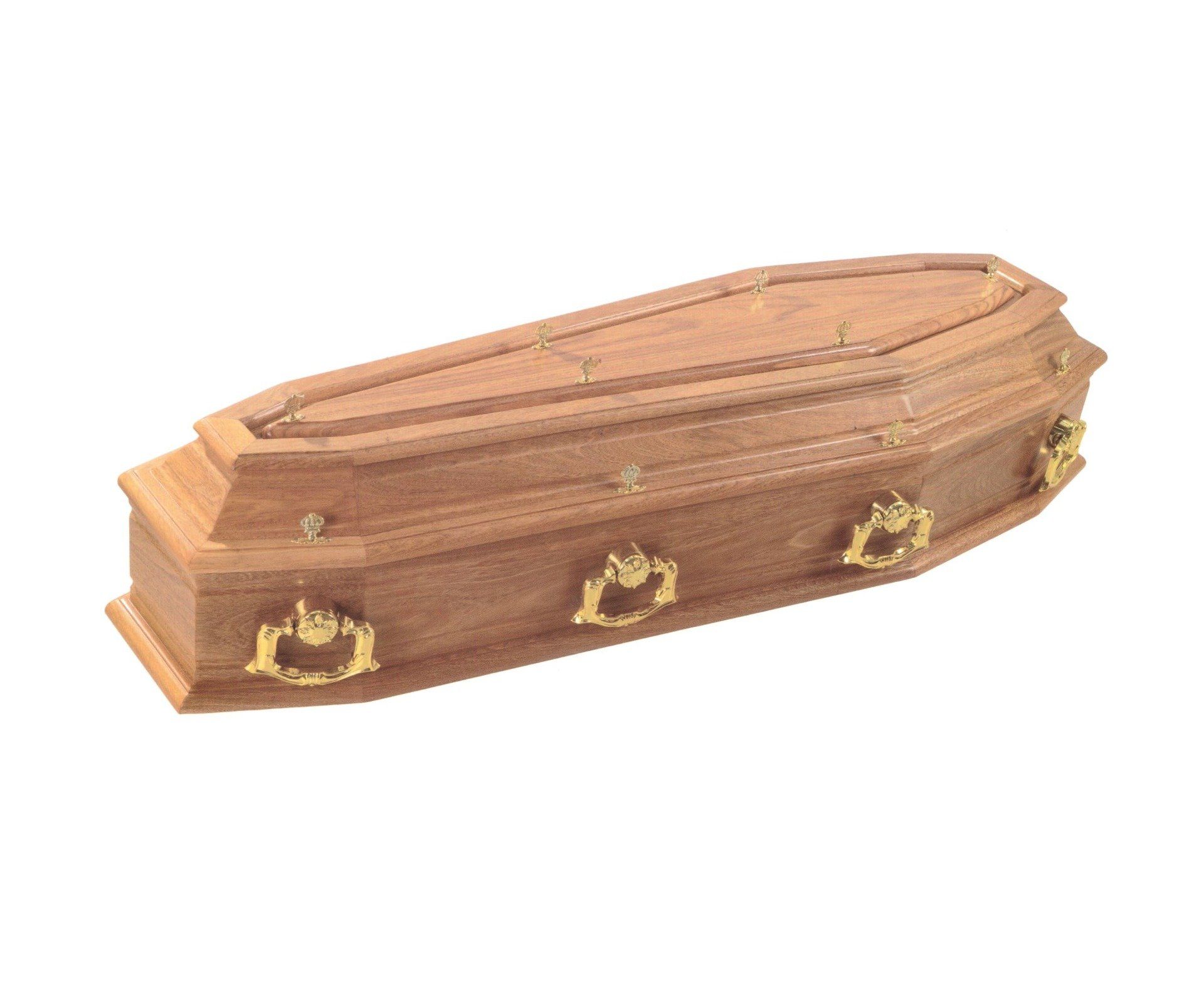 Urna Master 2 - master com visor inteiriço, alças coloniais, em cerejeira Urna Master 2 - Funerária Central