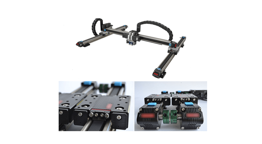 Highlighting linear guide rail system in details