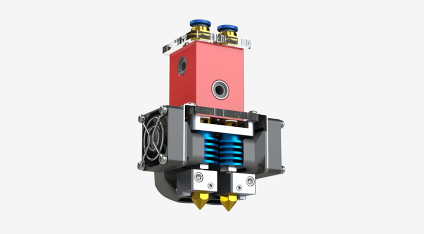 Metal hotend with dual nozzle for Creatbot DX 3d desktop printer