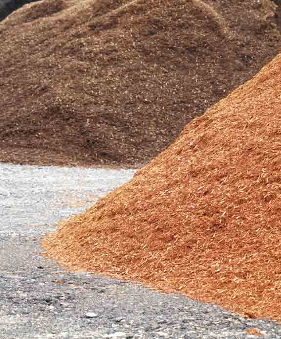 mulch-in-piles