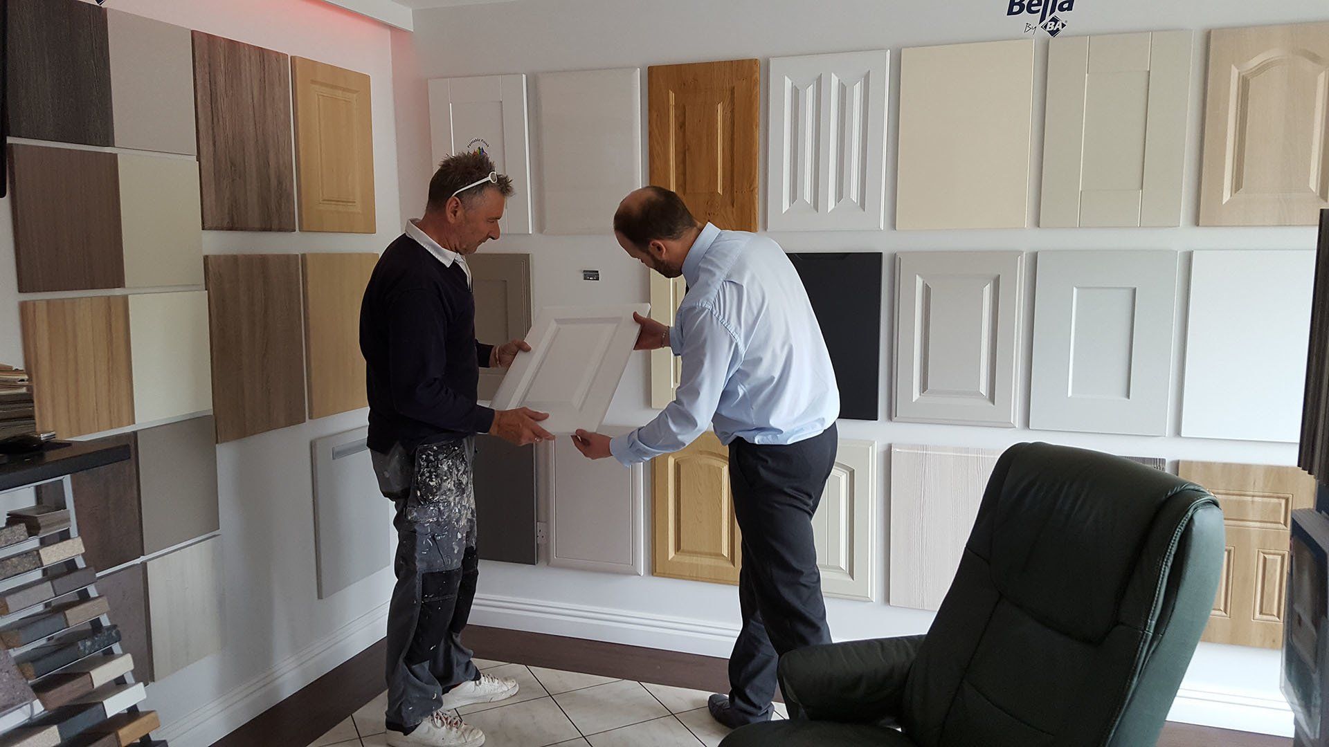 two people talking