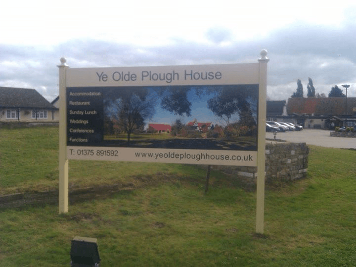 Plough house sign