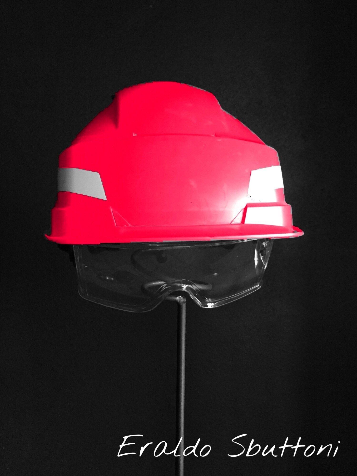 Casco da cantiere rosso