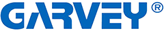 « GARVEY » en lettres bleues avec le symbole d'une marque déposée.
