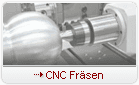 CNC-Fräsmaschine im Betrieb, die eine Metallkugel formt.