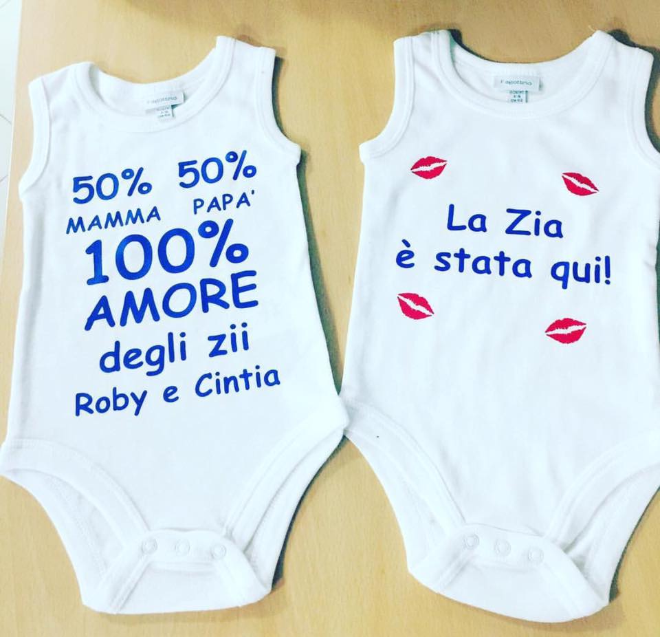 Body per neonati con scritte personalizzate