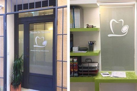 Vetrina personalizzata di un dentista