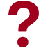 A red question mark on a white background.