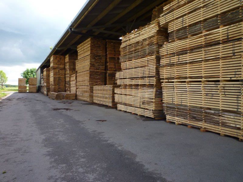 Large timber storage yard