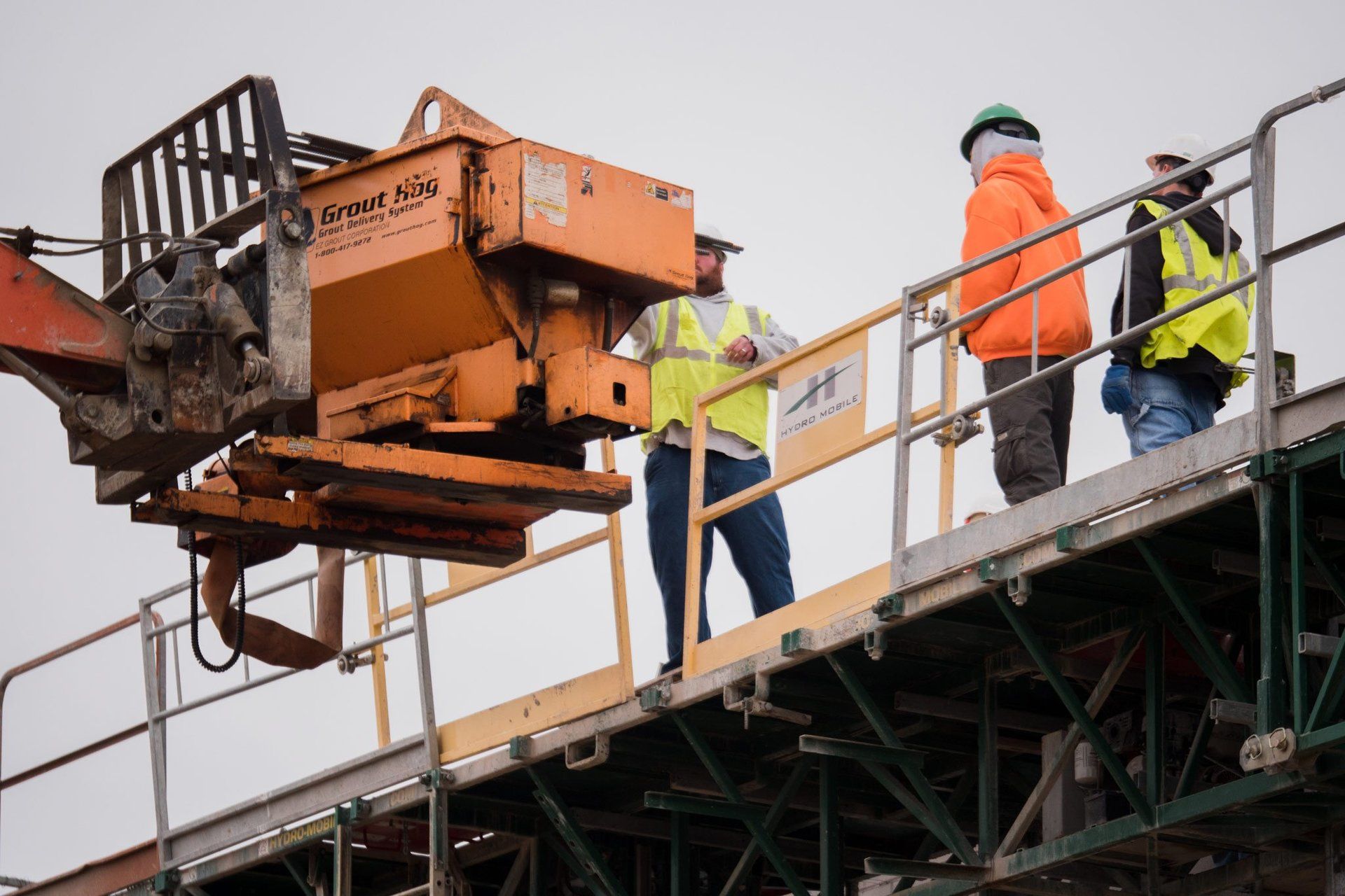 construction worker above