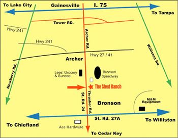 Shed Ranch Inc. Map