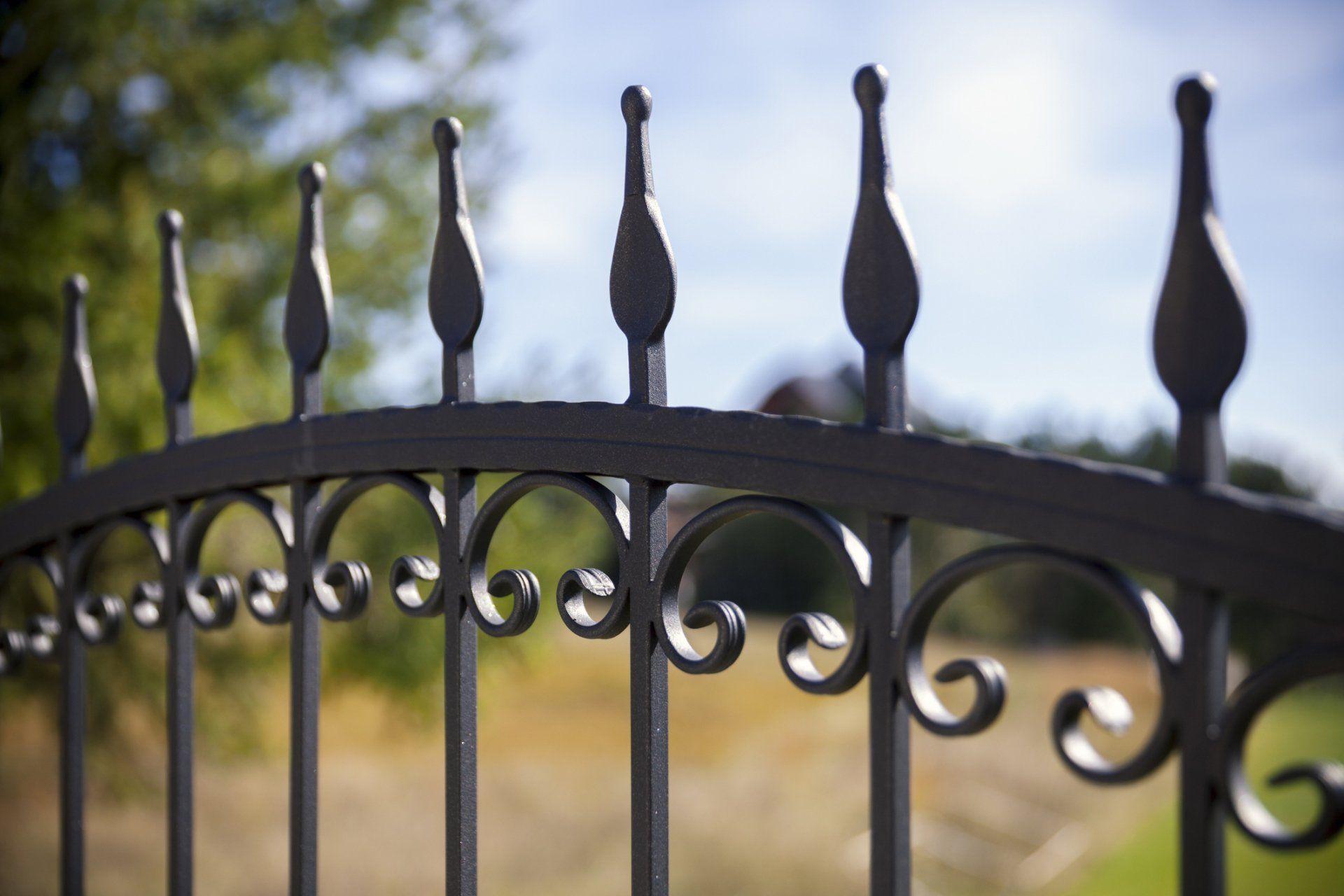 New Wrought Iron Fence — Aromas, CA — Central California Ornamental Iron New Wrought Iron Fence — Aromas, CA — Central California Ornamental Iron