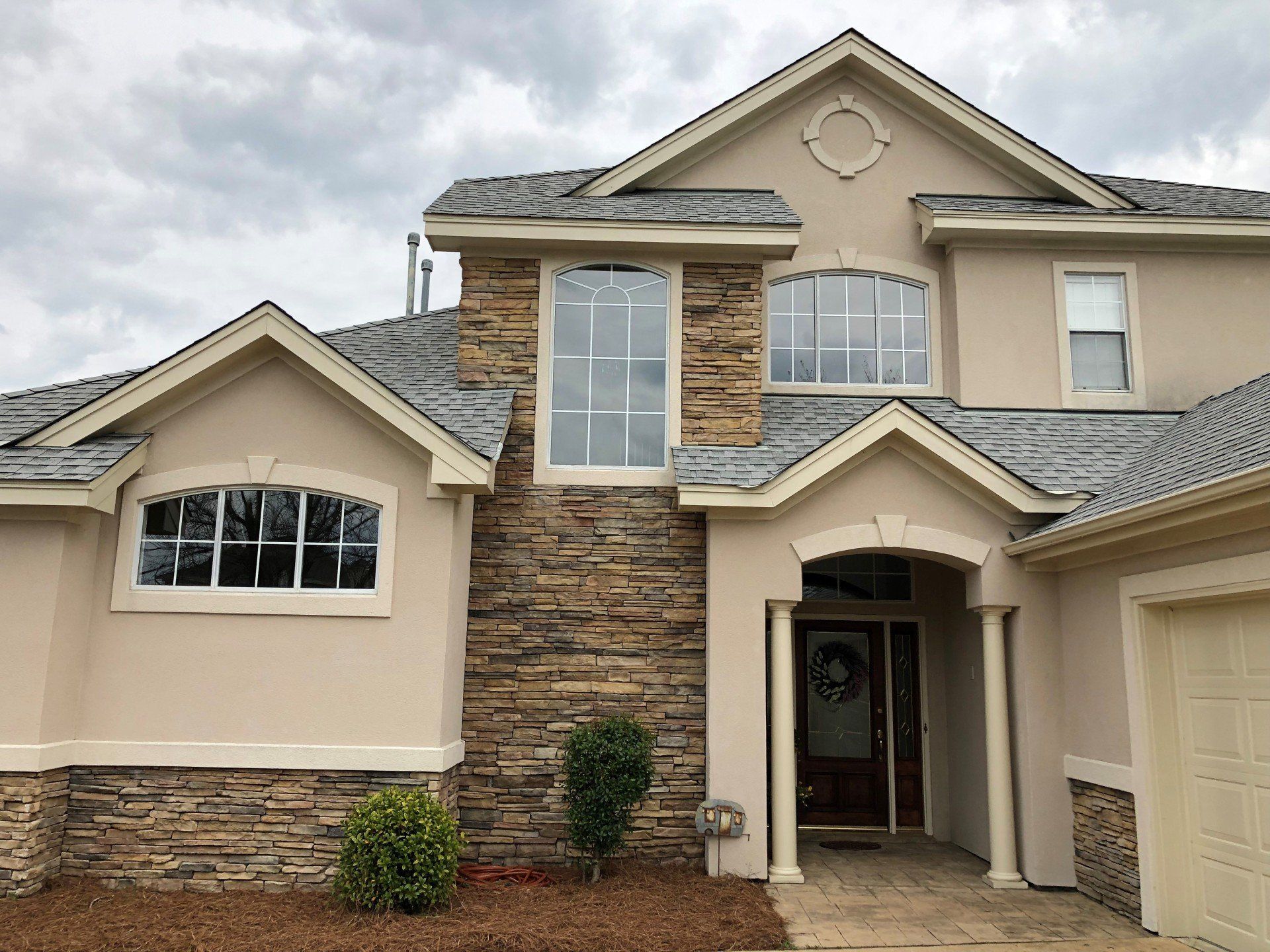 Residential window tinting service - Before home windows tinted in Deer Creek