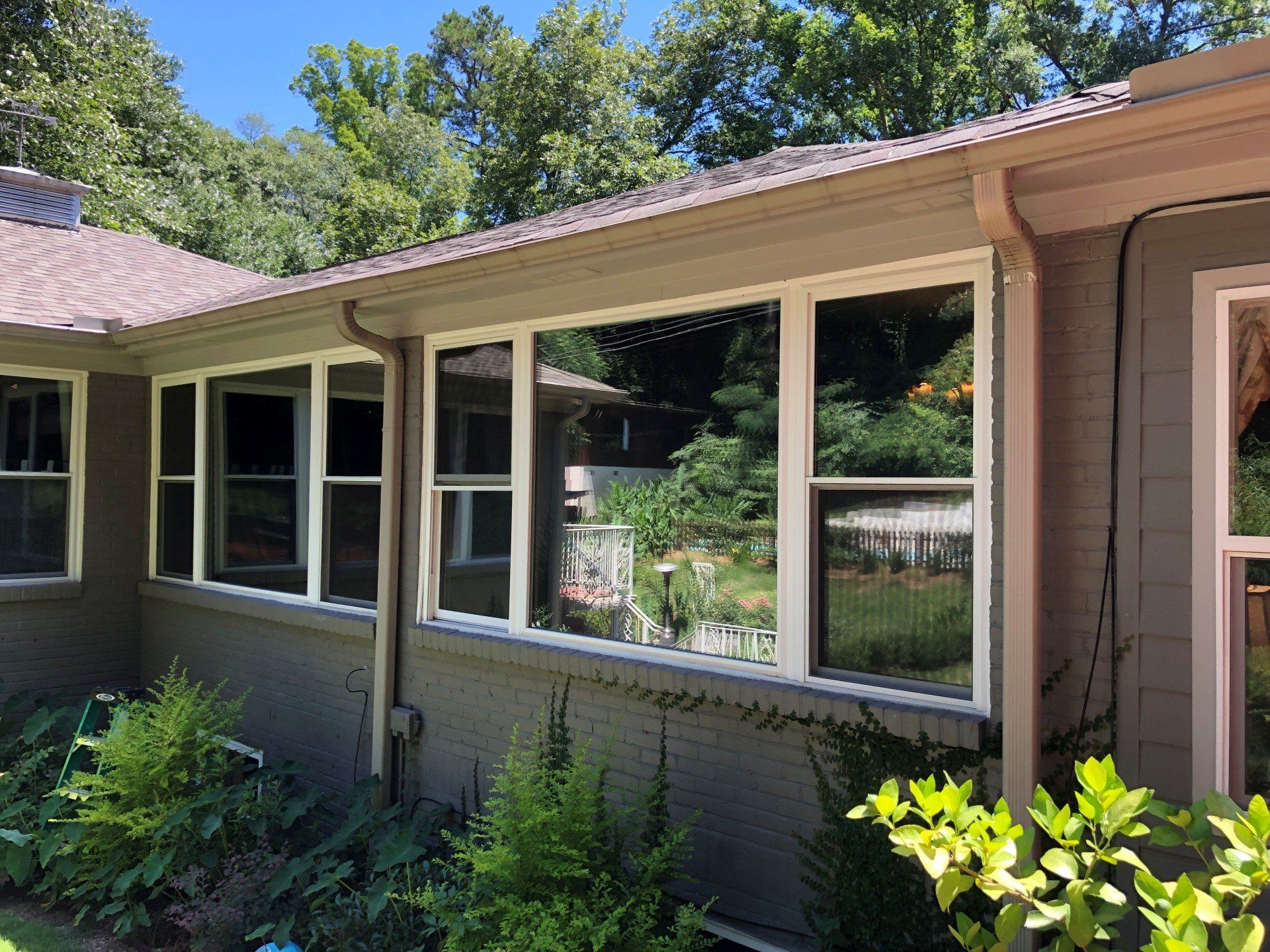 home window tinting service in Prattville, AL - Sun room windows after the SPF tint installation on 6.14.2019