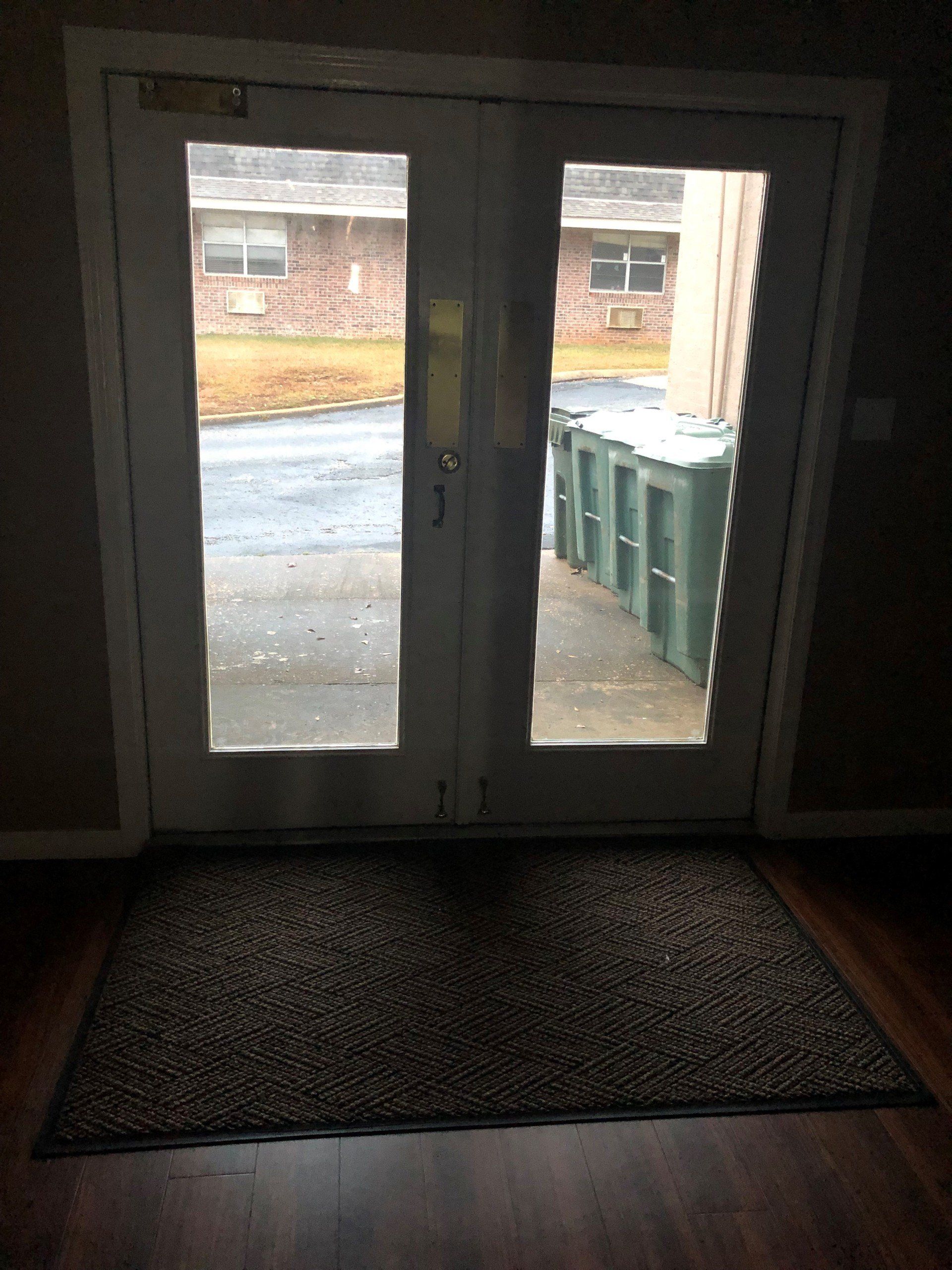 Business Tint in Luverne AL - heat and glare was eliminated after glass doors were tinted at Luverne Church of Christ in Luverne Alabama