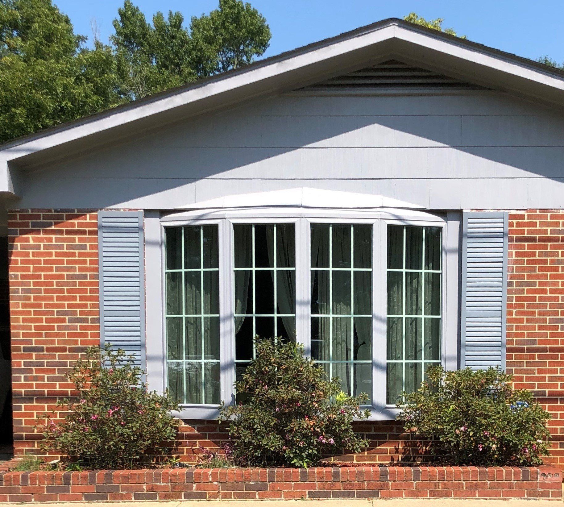 SPF Crystal Clear Tint installed in September 2019 - Auburn, AL professional home window tinting in Auburn AL - UV Blocking Crystal Clear Tint installed to Residential Bay window