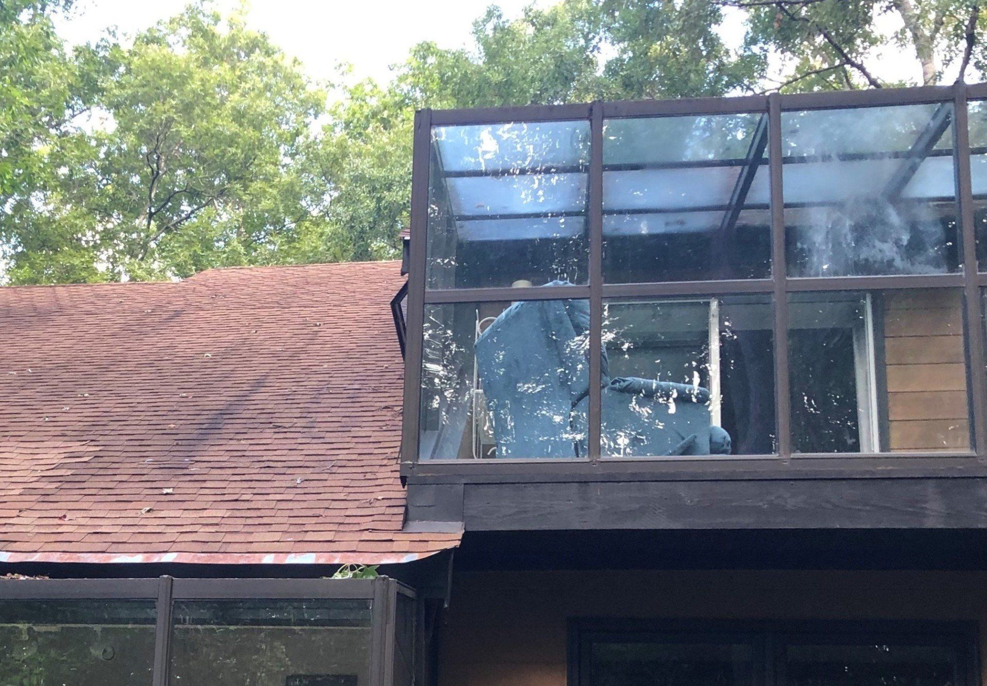 Professional spf tint was installed blocking heat gain from residential windows in Auburn, Alabama